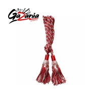  Silver / Red 100% silk bagpipe cord