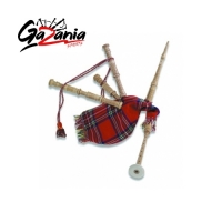 Childrens Playable Miniature Bagpipes - Plaid/Tartan Bag & Cocuswood Pipes