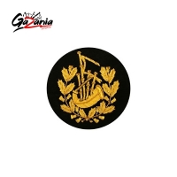  Pipe Major Badge Gold Bullion on BlackPipe Major Badge Gold Bullion on Black