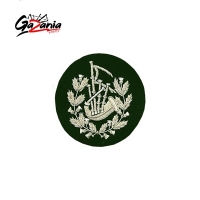  Pipe Major Badge Silver Bullion on Green