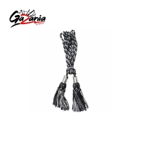 Silver / Black 100% silk bagpipe cord