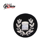 Drum Major Badge Silver Bullion on Black