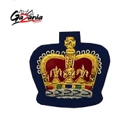  Queens Crown Badge Gold Bullion on Blue