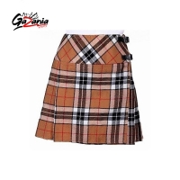 Ladies Camel of Thomson Tartan Scottish Micro Mini Billie Pleated Kilt