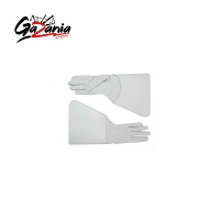   Drum Major Gauntlets, White Buff leather