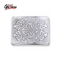 Celtic Square Belt Buckle Chrome