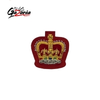  Piper & Drummer BadgesQueens Crown Badge Gold Bullion on Red