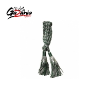 Silver / Green 100% silk bagpipe cord