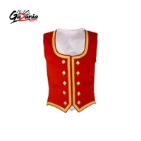 RED Cotton Velvet Vest