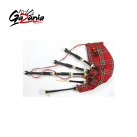   Black Rosewood Bagpipe Ivory Color Ferrules Nickle Silver Plain Fitting. Plain Turned Bagpipe